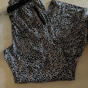 Women’s DKNY Lounge pants or PJ’s. These are black and white and size small.
